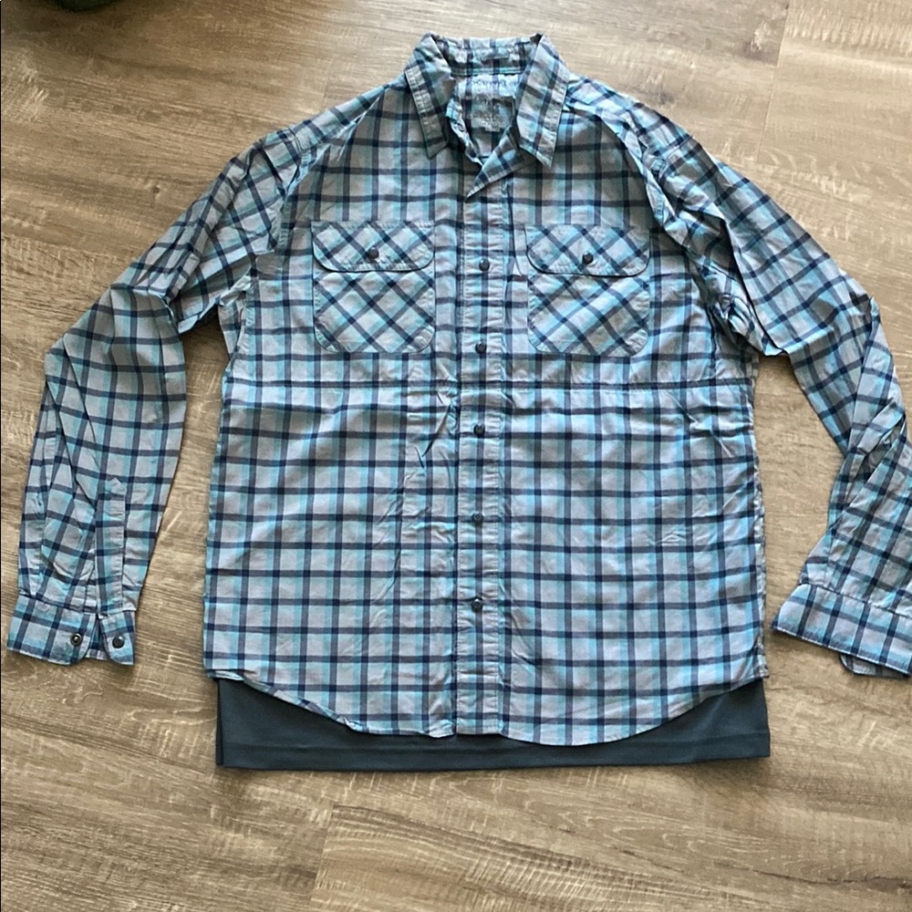 Men’s LARGE VERTEX pull over / button down- concealment shirt